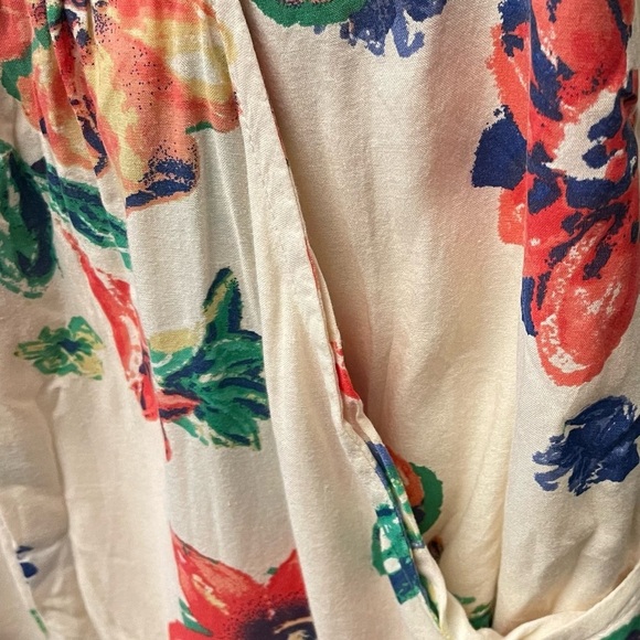 Tu brand Floral printed cotton viscose dress with pockets women’s size 10 - Picture 5 of 7